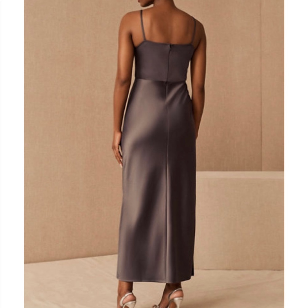 BHLDN Cali Satin Charmeuse Midi Dress size 2 - Picture 2 of 8